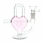 Pulsar Arrow Heart Glass Water Pipe - 5" / 14mm F