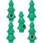 Christmas Tree Silicone Hand Pipe - 4.9" 5ct