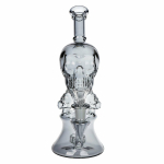 SeshGear Stacked Skulls Electroplated Glass Water Pipe - 9" - Image 4