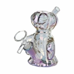 4CT BUNDLE - SeshGear Jack-O-Lantern Ghost Glass Bubbler - 4" / Assorted Colors - Image 5