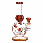 Pulsar Crazy Pumpkins Glass Water Pipe 7.9" / 14mm F - Image 2