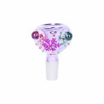 Pinky Hearts Beaker Glass Water Pipe - 10" / 14mm F - Image 3