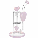 Pulsar Hearts on Hearts Recycler Water Pipe - 8.25" / 14mm F - Image 2