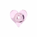 4CT BUNDLE - Pink Heart Glass Herb Slide - 14mm M - Image 3