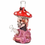 Mushroom Skull Tentacle Glass & Vinyl Water Pipe - 10.5" / 14mm F - Image 3