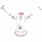 Pulsar Date Night: Part 2 Dual Neck Glass Water Pipe | 8.5" | 14mm F - Image 2