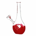 Pulsar Valentines Heart Vase Glass Water Pipe - 8.25" / 14mm F - Image 2