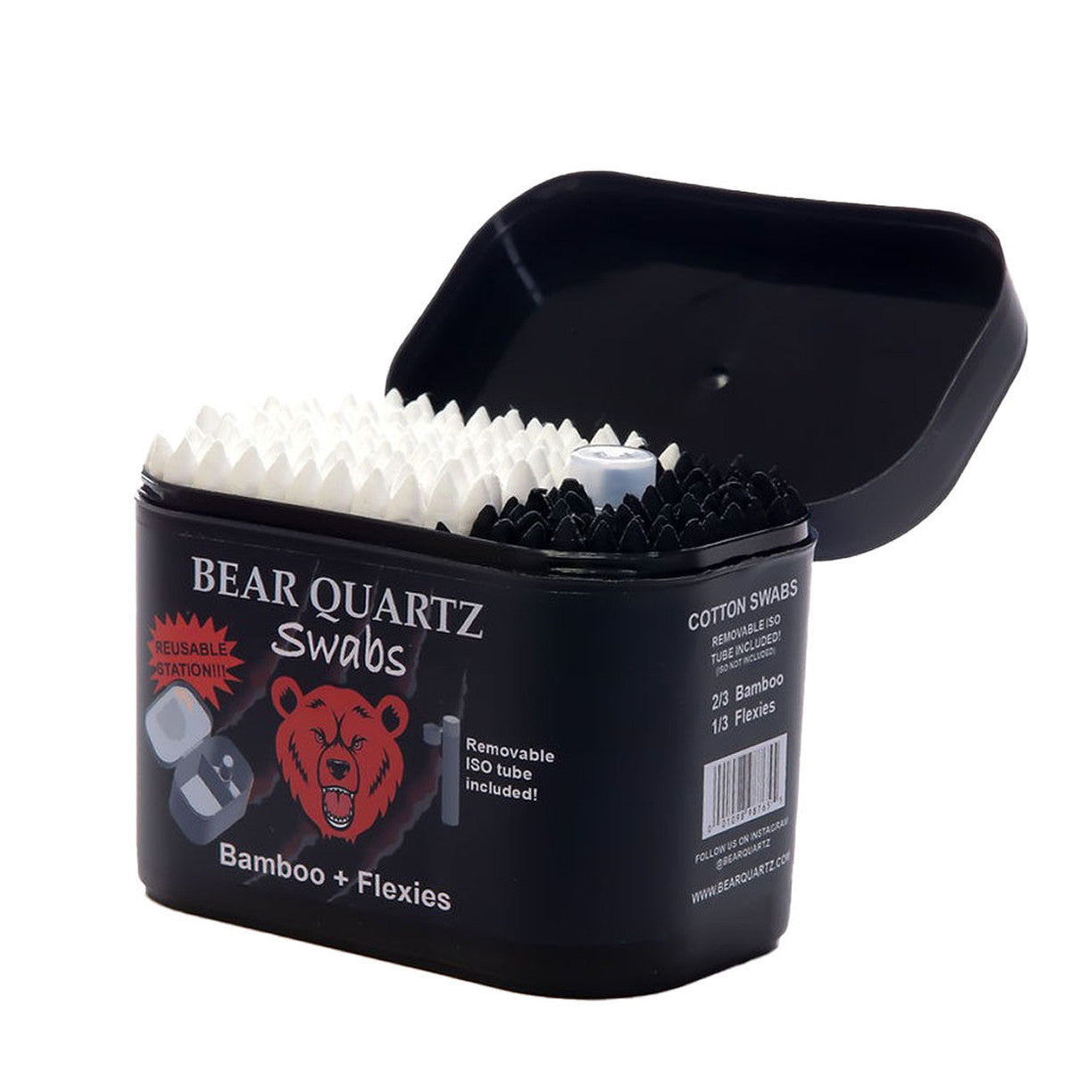 ff3b3fdd-c969-4533-8c0f-aeff6eee126e.jpg Bear Quartz Swabs Kit Reusable Cleaning Station | 6pc Set - Image 1