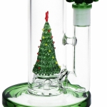 Pulsar Christmas Tree Perc Glass Straight Tube Water Pipe - 13" / 14mm F - Image 4